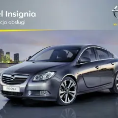 Szary Opel Insignia na tle miasta nocą.